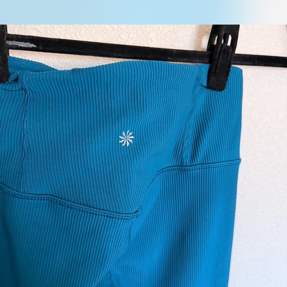 NWOT Athleta ribbed dark teal leggings
